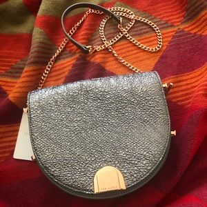 Ted Baker London Half Moon Crossbody Metallic Bag